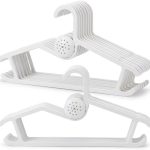 20 Pack Aromatherapy Plastic Hangers, Non-Slip Space-Saving Coat Hangers with Removable Scent Box, White