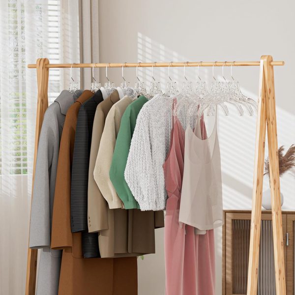 12 Pack Clear Plastic Hangers, Heavy Duty Non-Slip with 360° Swivel Hook