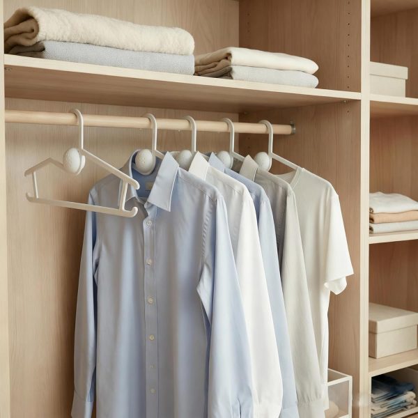 20 Pack Aromatherapy Plastic Hangers, Non-Slip Space-Saving Coat Hangers with Removable Scent Box, White