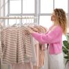 50 Pack White Plastic Clothes Hangers, Space Saving Closet Hangers